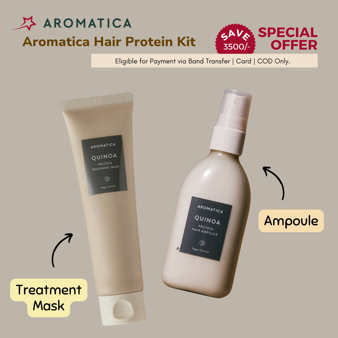 [Special Offer] 💥 AROMATICA Hair Protein Kit Skin Care AROMATICA ORION XO Sri Lanka