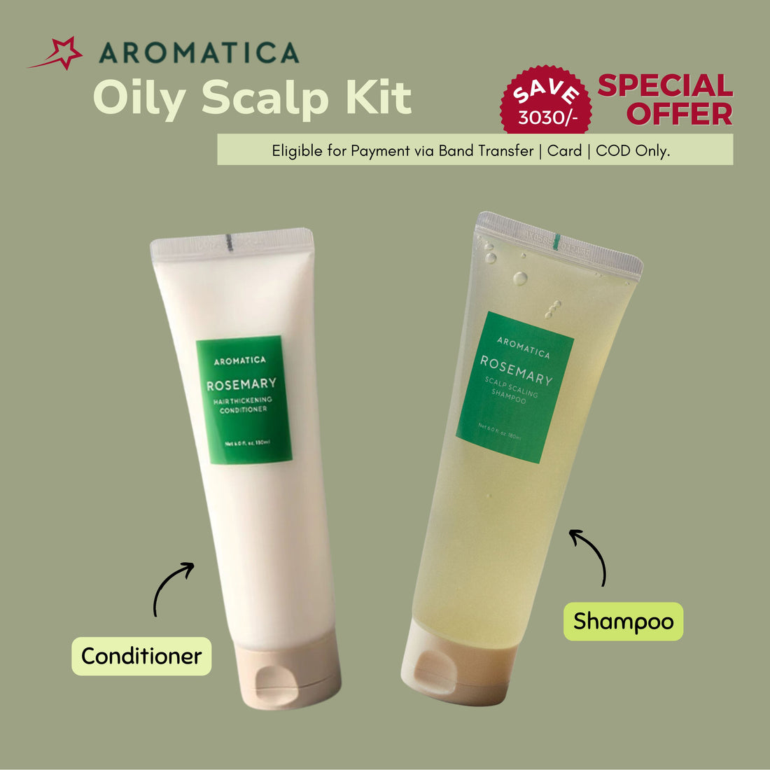 [Special Offer] 💥 AROMATICA Oily Scalp Kit Hair Care AROMATICA ORION XO Sri Lanka