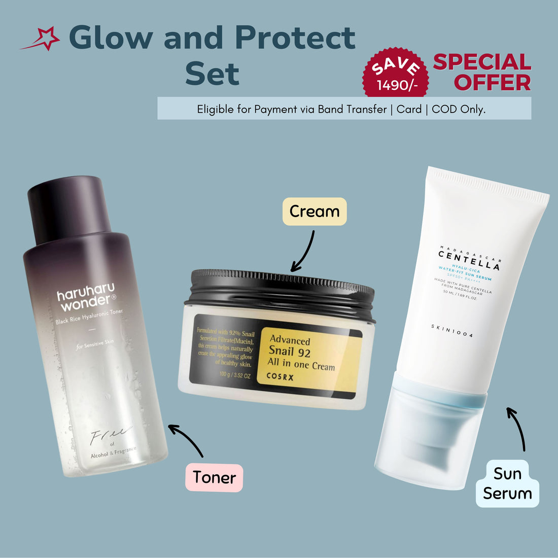 [Special Offer] 💥 Glow and Protect Set Skin Care HaruHaru Wonder ORION XO Sri Lanka