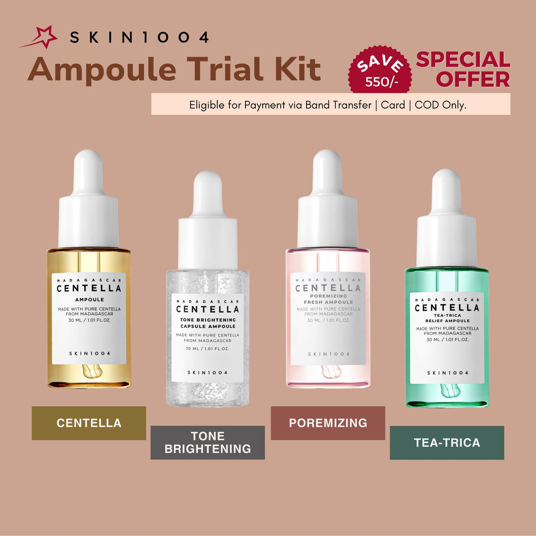 [Special Offer] 💥 SKIN1004 Ampoule Trial Kit Skin Care SKIN1004 ORION XO Sri Lanka