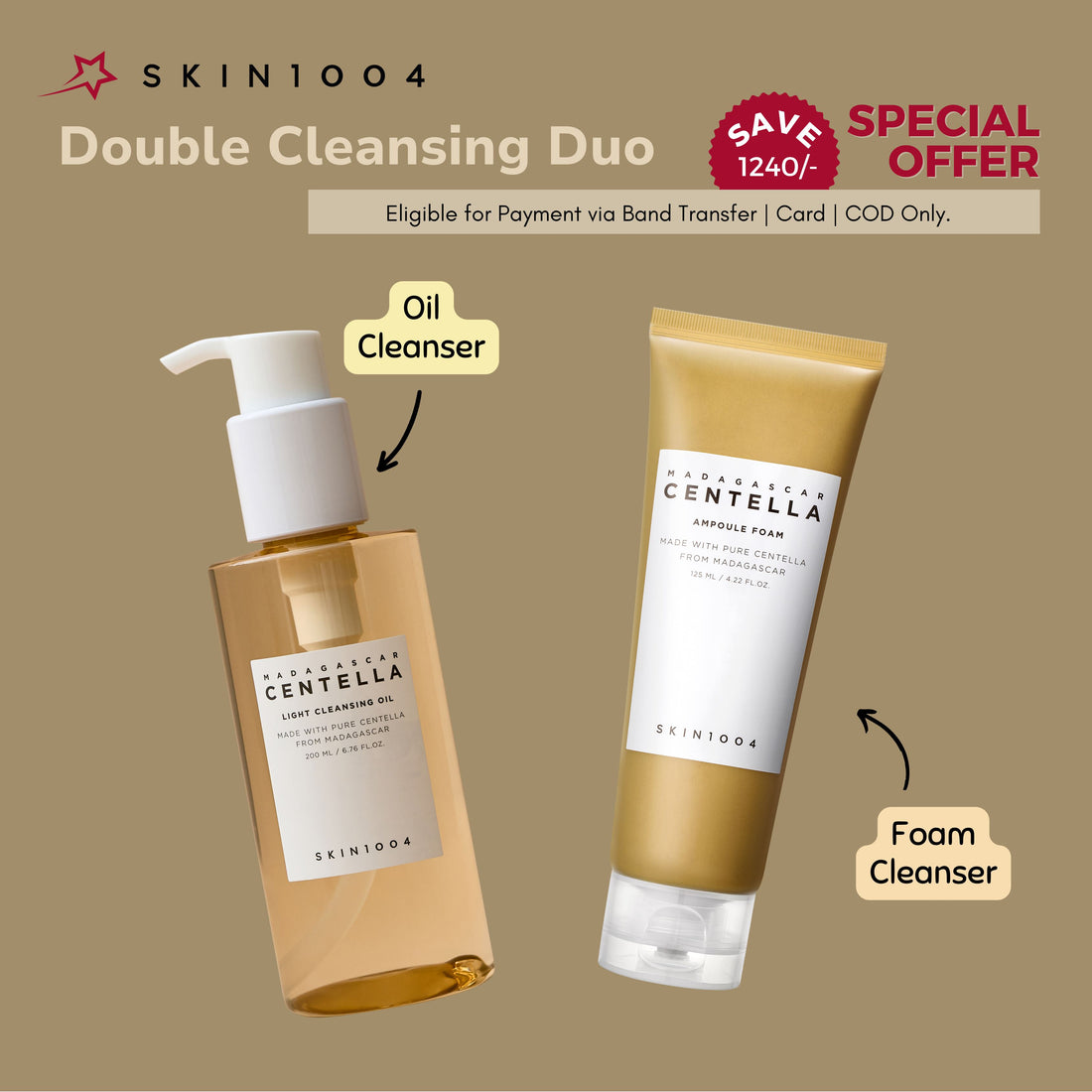 [Special Offer] 💥 SKIN1004 Madagascar Centella Double Cleansing Duo Skin Care SKIN1004 ORION XO Sri Lanka