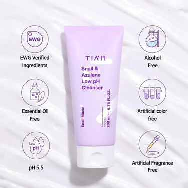 TIA'M Snail & Azulene Low pH Cleanser Sample 1.2ml TIAM Skin Care