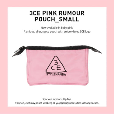 3CE Small Pouch Pink Rumour Small Size 3CE Self-Care