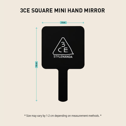 3CE Square Mini Hand Mirror Black Makeup 3CE ORION XO Sri Lanka
