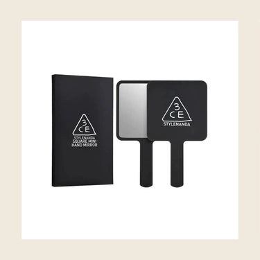3CE Square Mini Hand Mirror Black 3CE Self-Care
