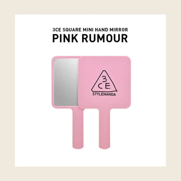 3CE Square Mini Hand Mirror Pink Rumour 3CE Self-Care