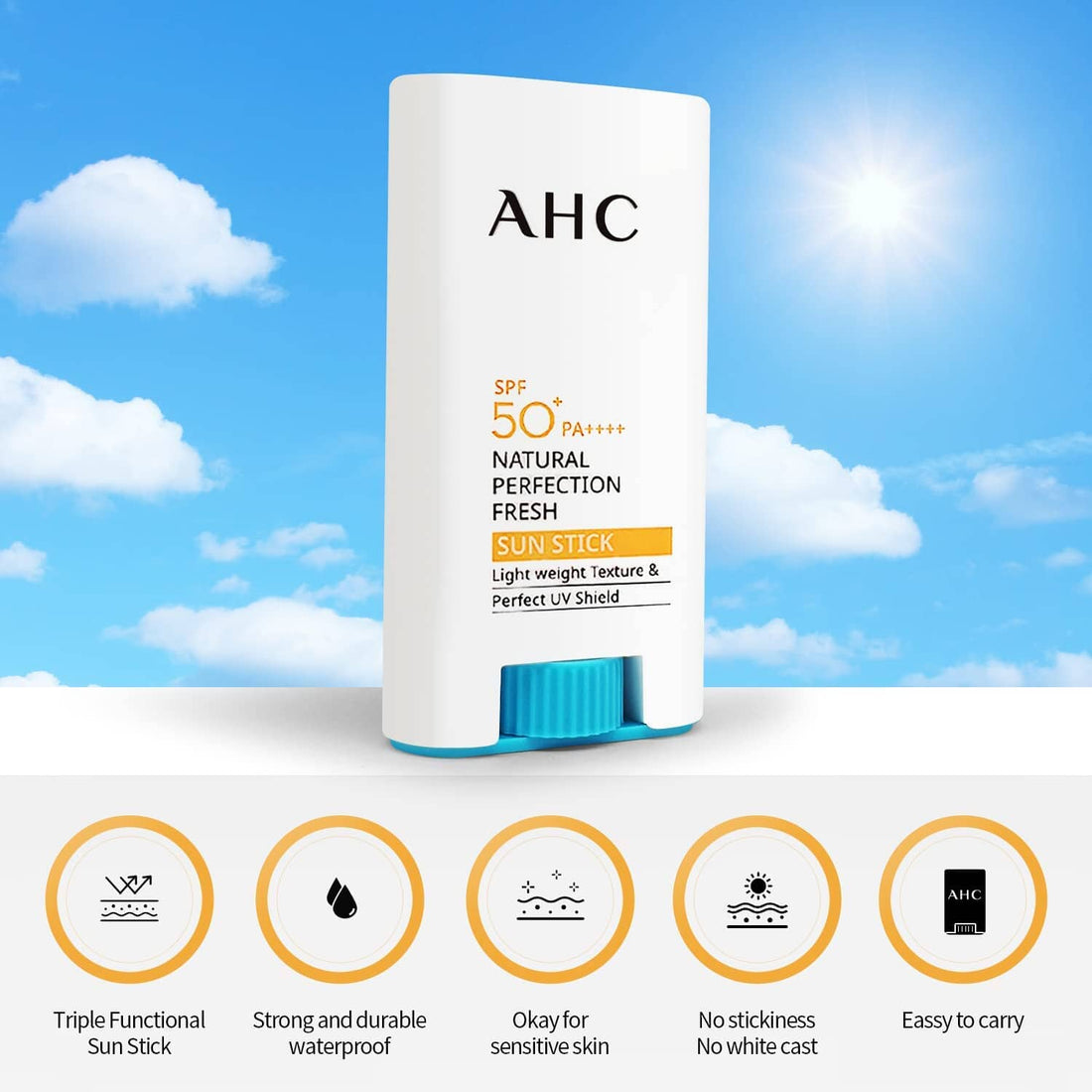 AHC Natural Perfection Fresh Sun Stick (SPF50+ PA++++) 17g Skin Care AHC ORION XO Sri Lanka