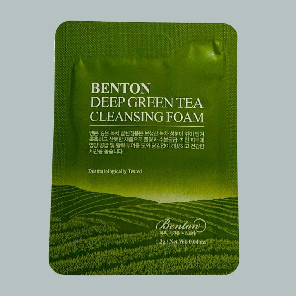 Benton DEEP GREEN TEA Cleansing Foam (Pouch Sample) Skin Care Benton ORION XO Sri Lanka
