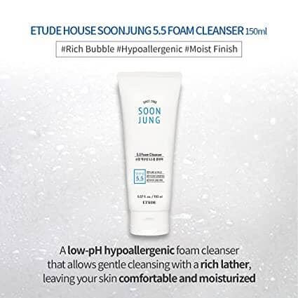ETUDE Soon Jung pH 5.5 Foam Cleanser 2022 150ml Makeup Etude ORION XO Sri Lanka