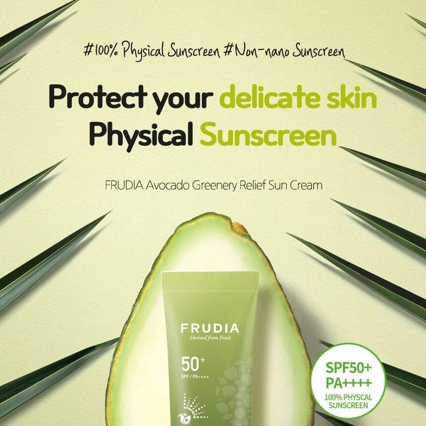 FRUDIA Avocado Greenery Relief Sun Cream SPF 50+ PA++++ 50g Skin Care FRUDIA ORION XO Sri Lanka