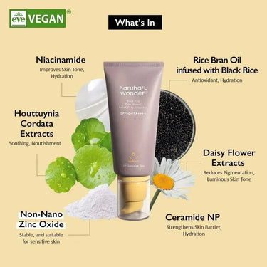 Haruharu WONDER Black Rice Pure Mineral Relief Daily Sunscreen SPF50+ PA++++ 50ml HaruHaru Wonder Skin Care