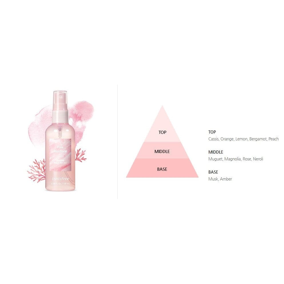 Innisfree Perfumed Body &amp; Hair Mist Pink Sea Coral - 100ml Hair Care Innisfree ORION XO Sri Lanka