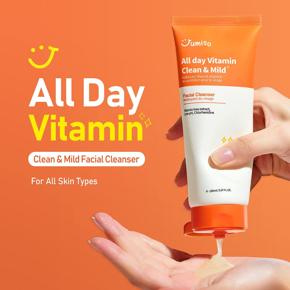 JUMISO All Day Vitamin Clean &amp; Mild Facial Cleanser 150ml Skin Care JUMISO ORION XO Sri Lanka