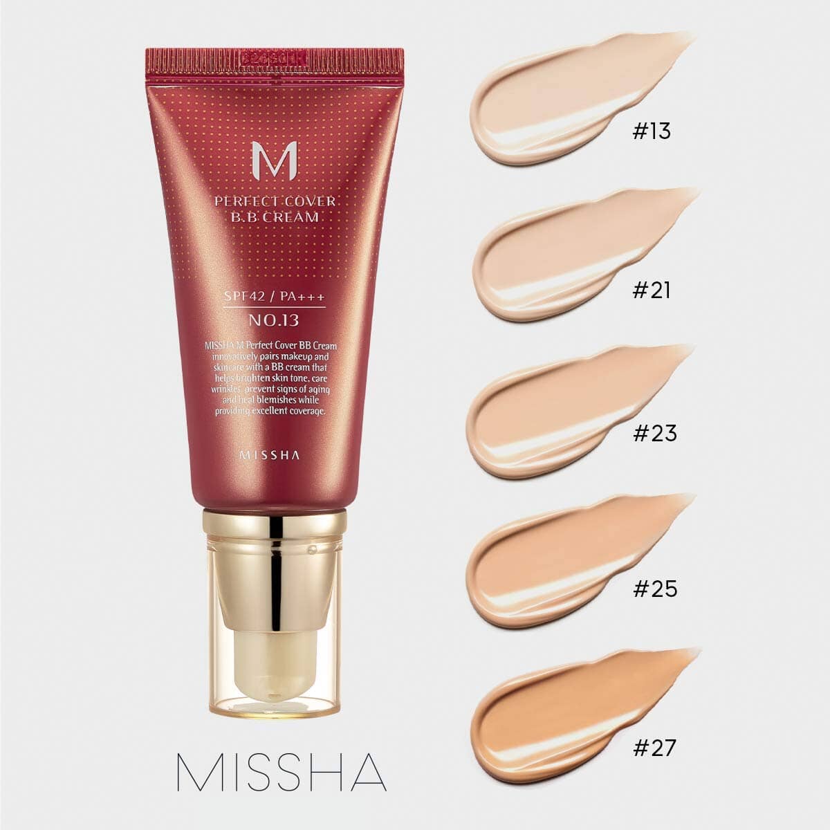M Perfect Cover BB Cream No.13 Bright Beige SPF 42 PA+++ Makeup Missha ORION XO Sri Lanka