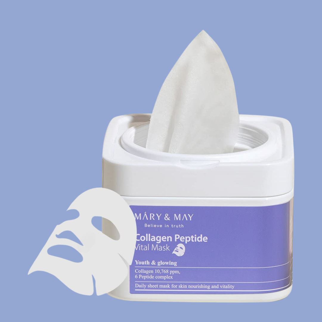 Mary&amp;May Collagen Peptide Vital Mask (30ea) Skin Care Mary&amp;May ORION XO Sri Lanka