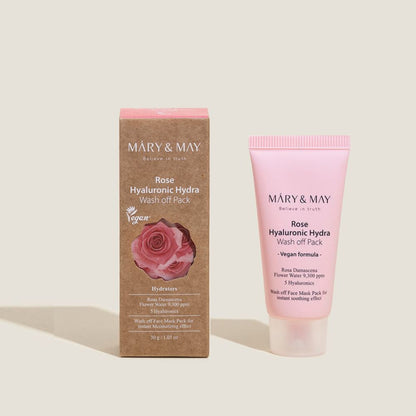 Mary&amp;May Rose Hyaluronic Hydra Wash Off Mask Pack 30g Skin Care Mary&amp;May ORION XO Sri Lanka
