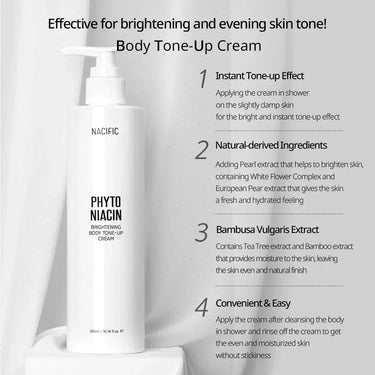 NACIFIC Phyto Niacin Brightening Body Tone-Up Cream 300ml Nacific Skin Care