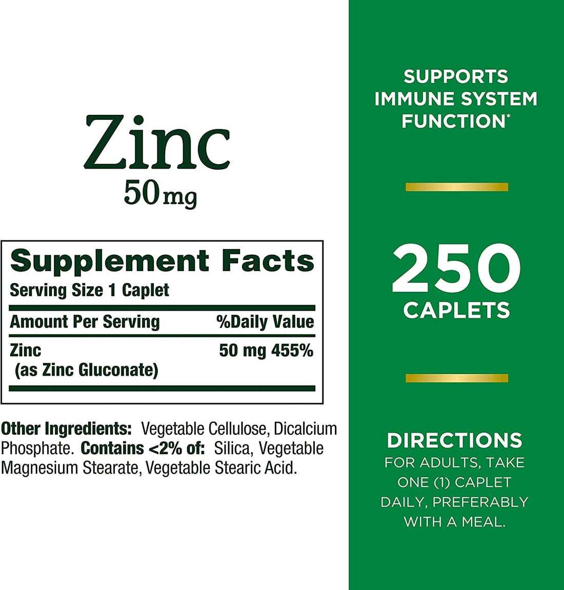Nature’s Bounty Zinc 50mg, Immune Support &amp; Antioxidant Supplement, Promotes Skin Health 250 Caplets Skin Care Nature’s Bounty ORION XO Sri Lanka