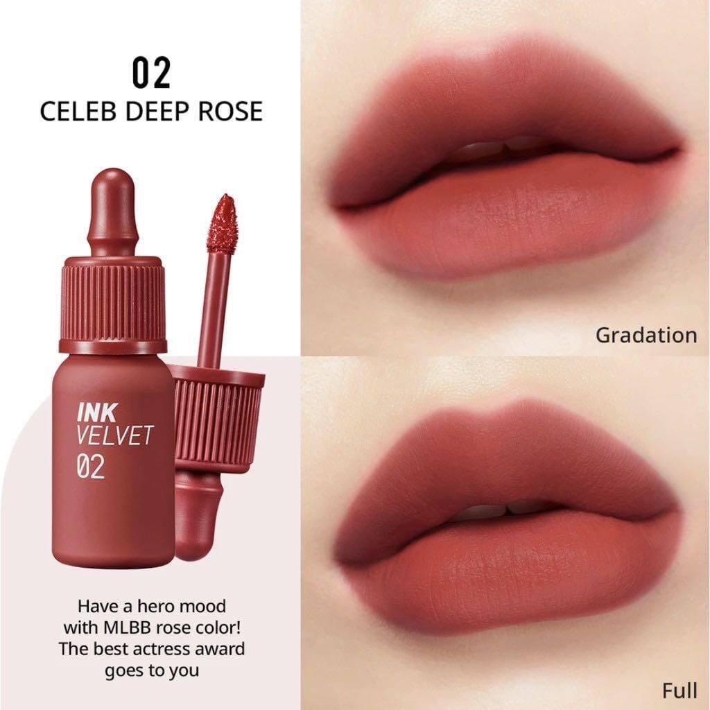 Peripera Ink Velvet Lip Tint #02 Celeb Deep Rose | ORION XO Sri Lanka