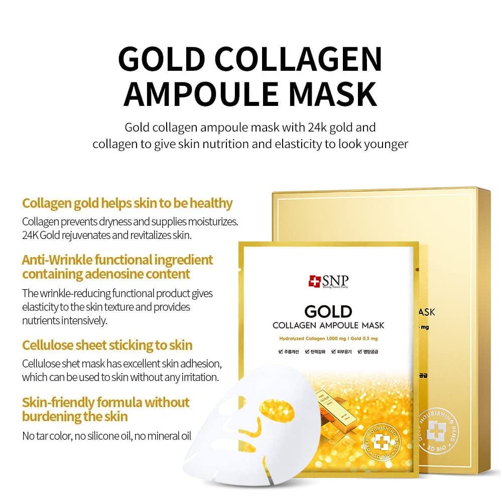 SNP Gold Collagen Ampoule Mask 25ml Skin Care SNP ORION XO Sri Lanka