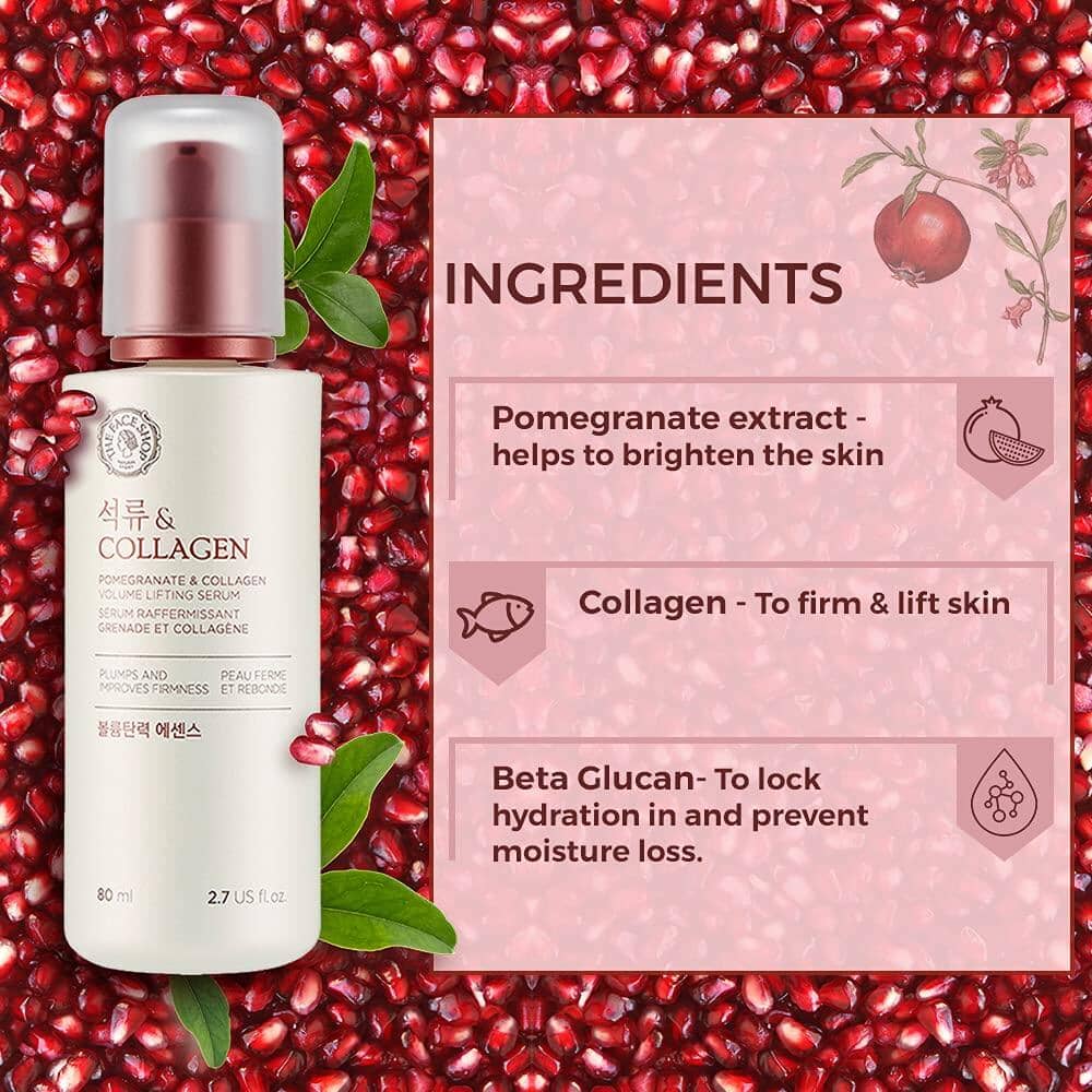 The Face Shop Pomegranate And Collagen Volume Lifting Serum Skin Care The Face Shop ORION XO Sri Lanka