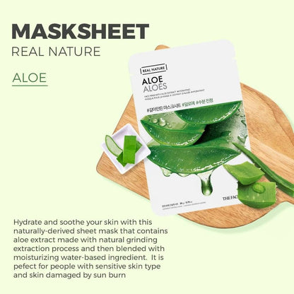 THE FACE SHOP Real Nature Aloe Face Mask 20g Skin Care The Face Shop ORION XO Sri Lanka