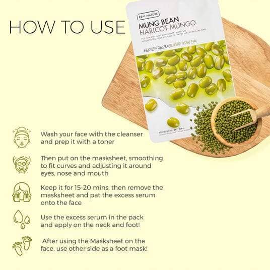 THE FACE SHOP Real Nature Face Mask Mung Bean ORION XO Sri Lanka