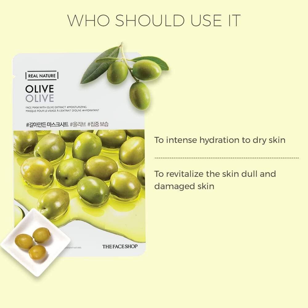 THE FACE SHOP Real Nature Olive Face Mask 20g Skin Care The Face Shop ORION XO Sri Lanka