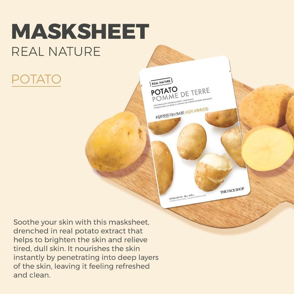 THE FACE SHOP Real Nature Potato Mask 20g Skin Care The Face Shop ORION XO Sri Lanka
