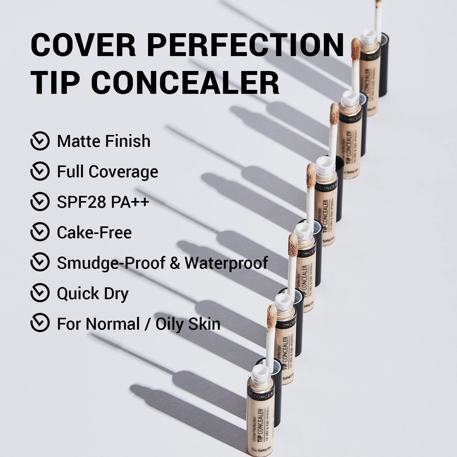 THE SAEM Cover Perfection Tip Concealer SPF28 PA++ 